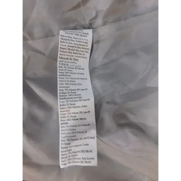 Cotton On 2 Button Plaid Long Coat NWT Size 12 - Picture 14 of 14